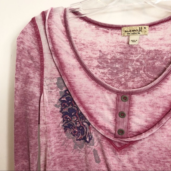 burnout T-shirt, purple, Small - Picture 4 of 7